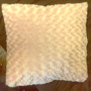 Pink fluffy spiral pillow